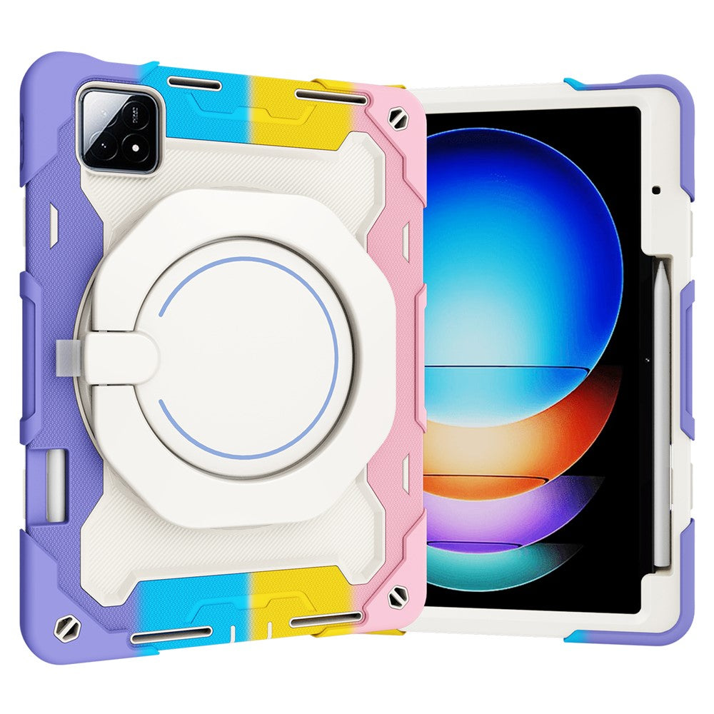 For Xiaomi Pad 6S Pro 12.4 Anti-Drop Tablet Case PC+Silicone Cover with Kickstand