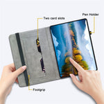 Lenovo Tab P12-fodral Mönstertryck Kortplatser Surfplatta Skal med Hopfällbart Stativ