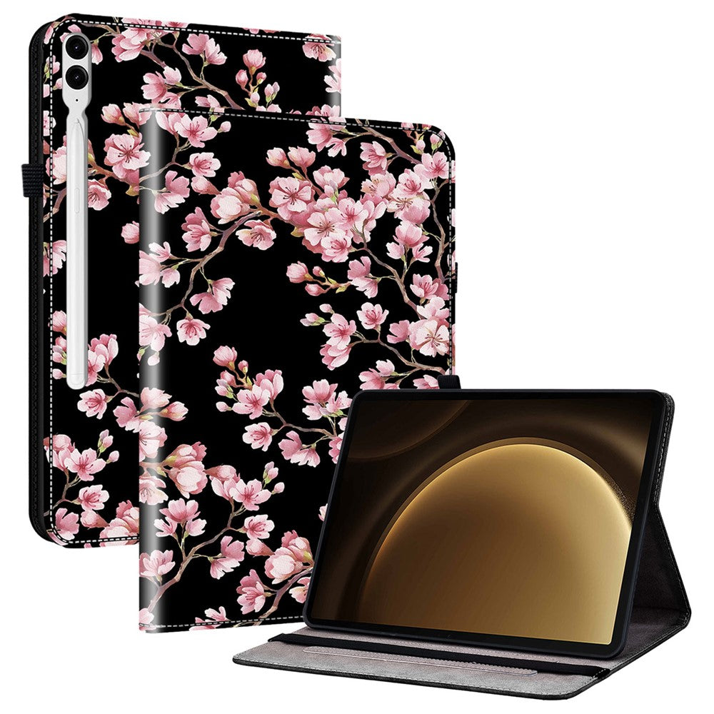 Til Samsung Galaxy Tab S10+ / S9+ / Tab S9 FE+ Cover Flip-mønster Udskrivning Kortfags Tabletcover