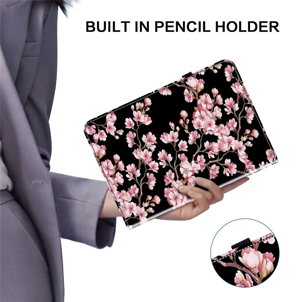 Til Samsung Galaxy Tab S10+ / S9+ / Tab S9 FE+ Cover Flip-mønster Udskrivning Kortfags Tabletcover
