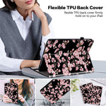 Til Samsung Galaxy Tab S10+ / S9+ / Tab S9 FE+ Cover Flip-mønster Udskrivning Kortfags Tabletcover