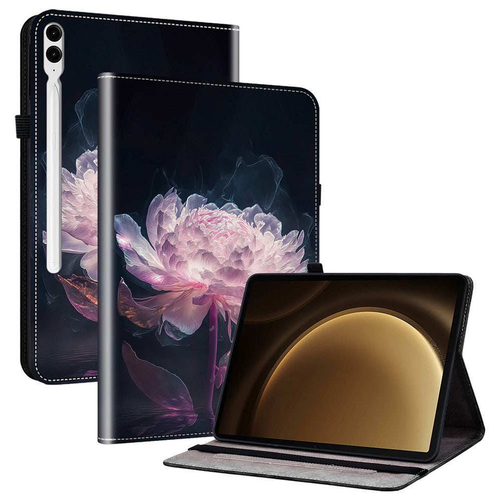 Til Samsung Galaxy Tab S10+ / S9+ / Tab S9 FE+ Cover Flip-mønster Udskrivning Kortfags Tabletcover