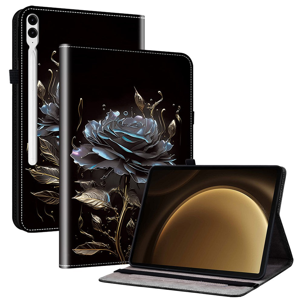 Til Samsung Galaxy Tab S10+ / S9+ / Tab S9 FE+ Cover Flip-mønster Udskrivning Kortfags Tabletcover