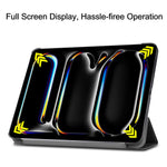 For iPad Pro 13 (2025) / 13 (2024) Case Auto Wake / Sleep Tri-Fold Stand Leather Tablet Cover