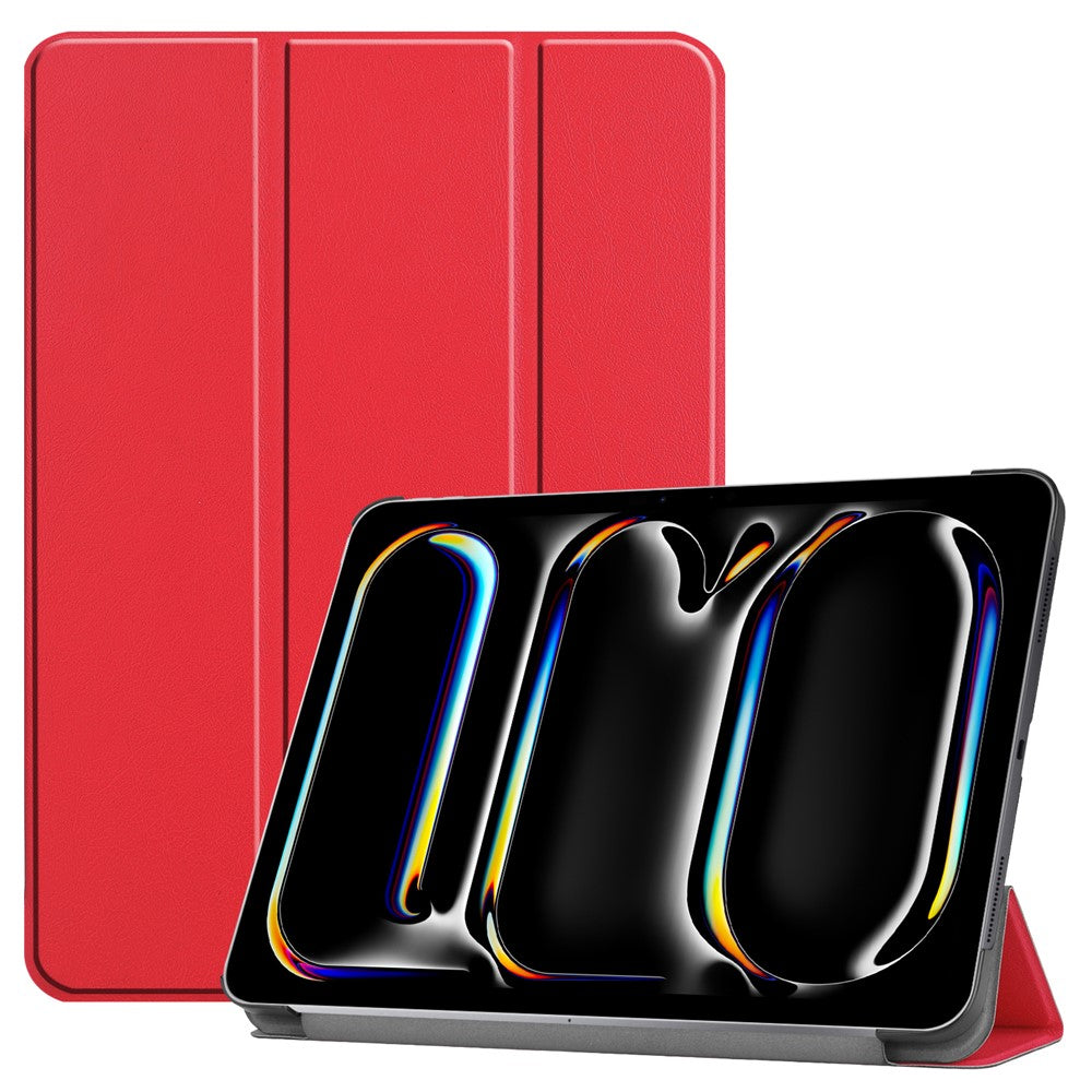 For iPad Pro 13 (2025) / 13 (2024) Case Auto Wake / Sleep Tri-Fold Stand Leather Tablet Cover