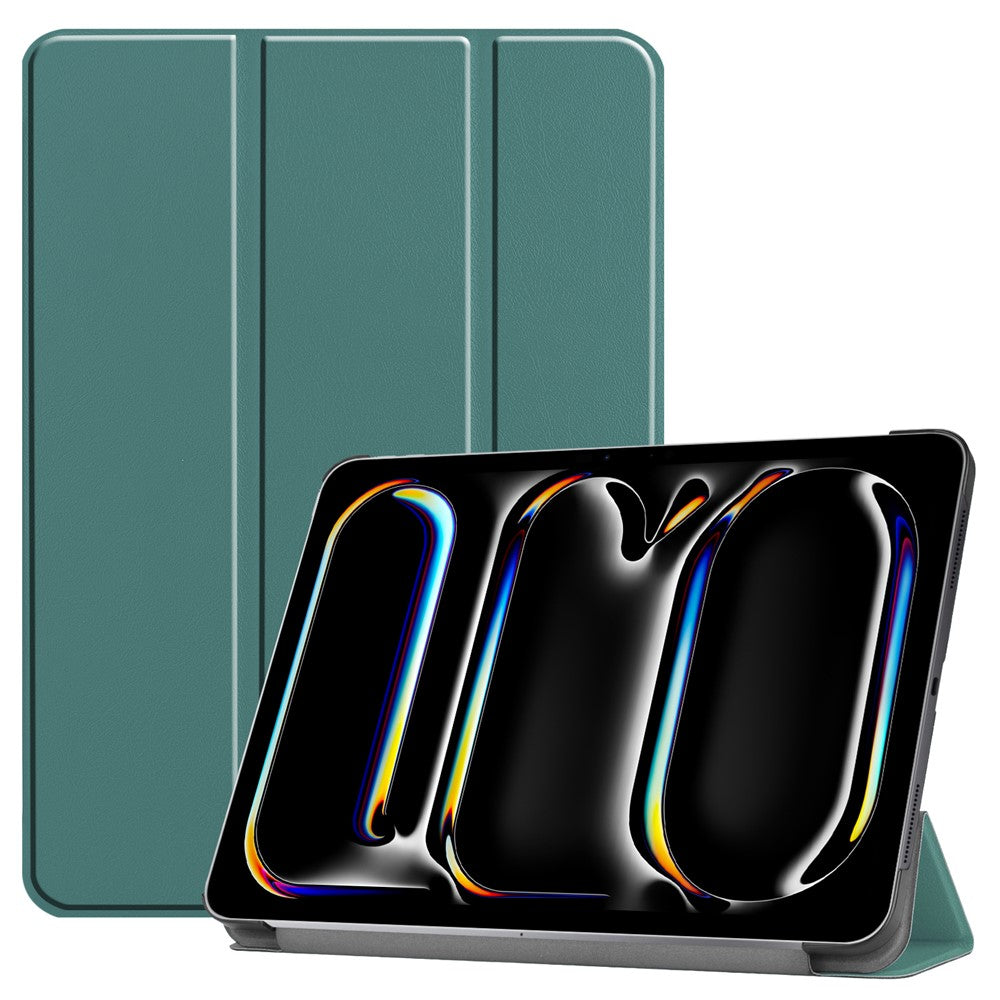 For iPad Pro 13 (2025) / 13 (2024) Case Auto Wake / Sleep Tri-Fold Stand Leather Tablet Cover