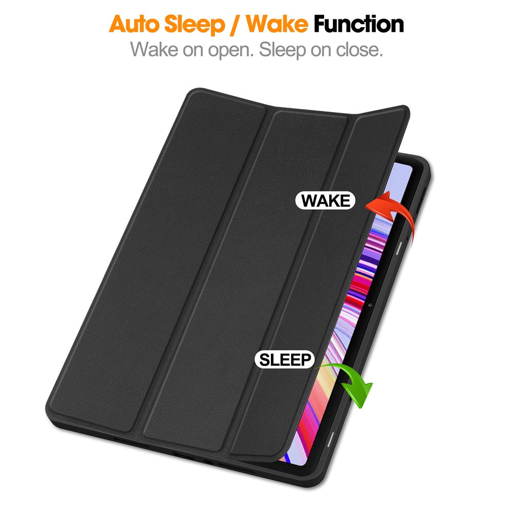 Tablet Case for Xiaomi Redmi Pad Pro / Redmi Pad Pro 5G / Poco Pad 4G Tri-Fold Stand Leather Cover with Pen Slot