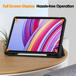 Tablet Case for Xiaomi Redmi Pad Pro / Redmi Pad Pro 5G / Poco Pad 4G Tri-Fold Stand Leather Cover with Pen Slot