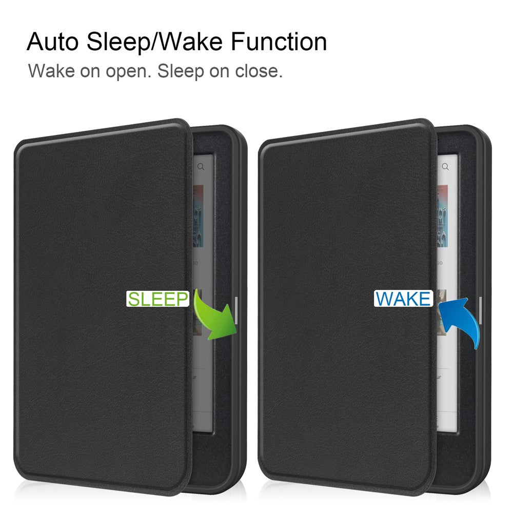 For Kobo Clara Colour / Clara BW PU Leather Sleeve Smart Wake / Sleep Cover E-reader Protective Case
