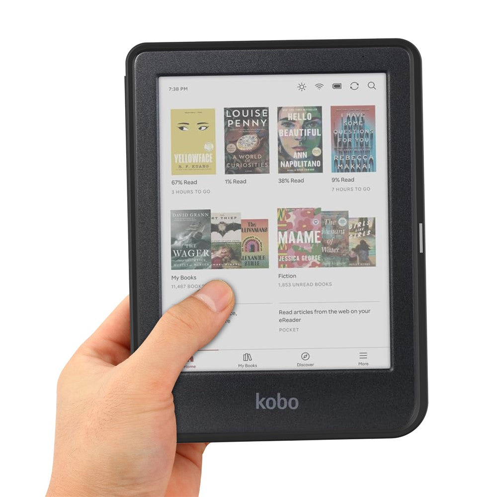 For Kobo Clara Colour / Clara BW PU Leather Sleeve Smart Wake / Sleep Cover E-reader Protective Case