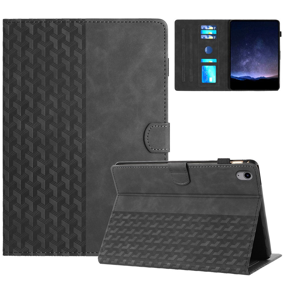 For iPad (2025) / 10.9 (2022) Cover Imprinted Shockproof PU Leather Tablet Case with Card Slots