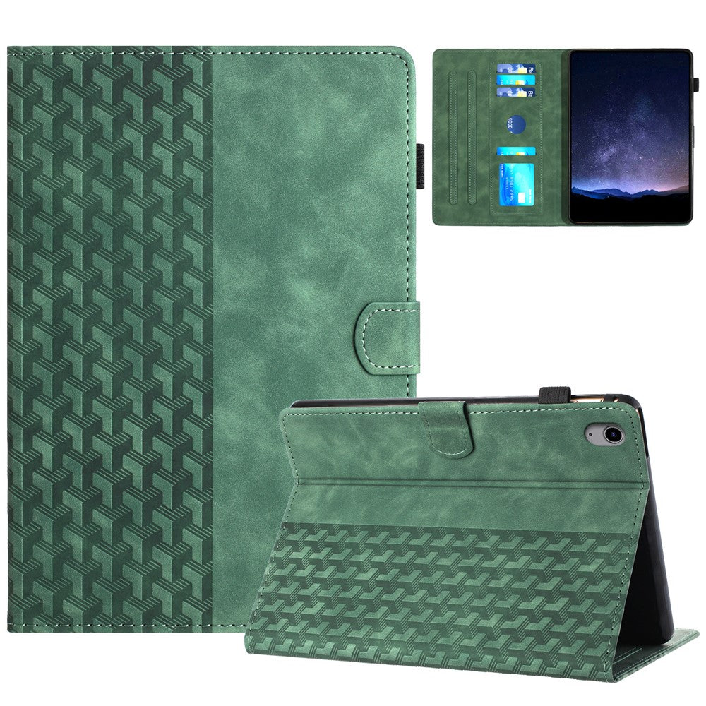 For iPad (2025) / 10.9 (2022) Cover Imprinted Shockproof PU Leather Tablet Case with Card Slots