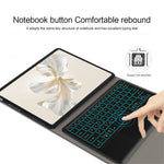 For Samsung Galaxy Tab S10 Ultra / S9 Ultra / S8 Ultra Backlight Touchpad Bluetooth-Compatible Keyboard with Pen Slot Leather Tablet Case