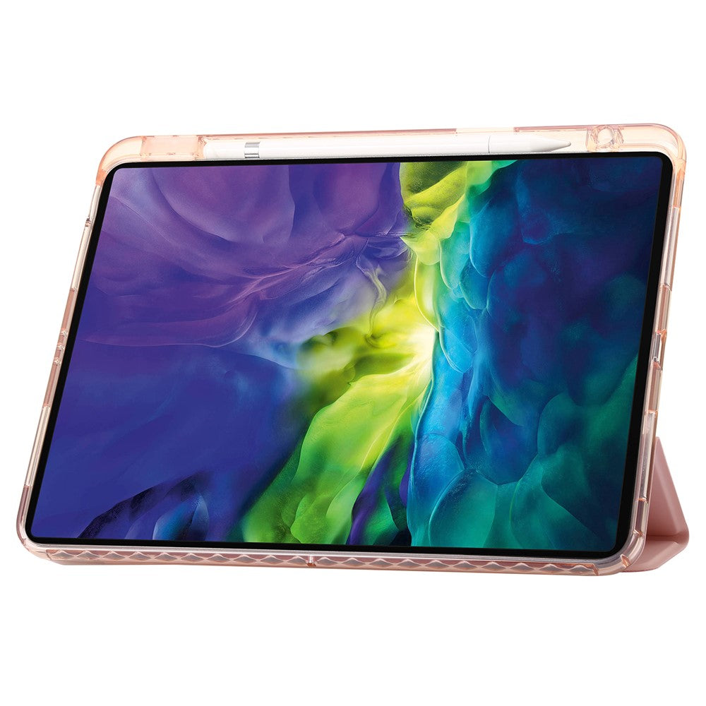 For iPad Pro 13 (2025) / 13 (2024) Tablet Case TPU+Acrylic+PU Drop Protection Cover with Tri-fold Stand
