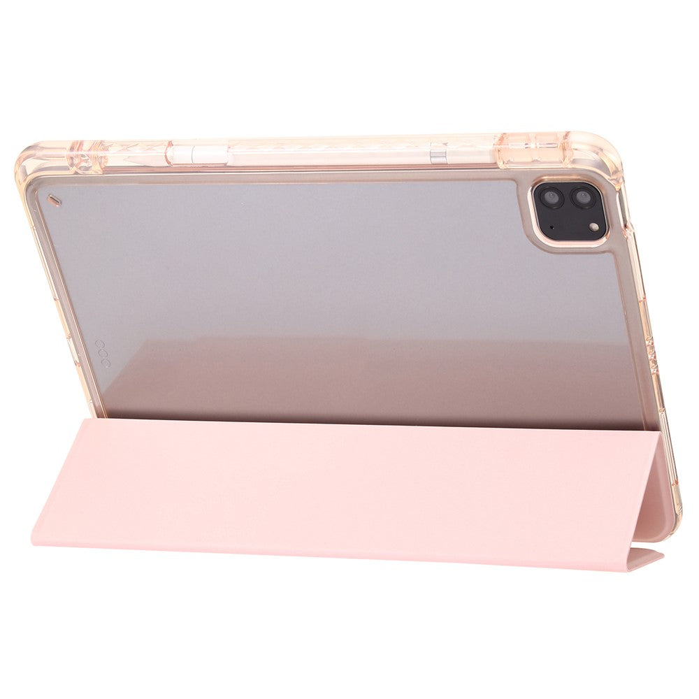 For iPad Pro 13 (2025) / 13 (2024) Tablet Case TPU+Acrylic+PU Drop Protection Cover with Tri-fold Stand