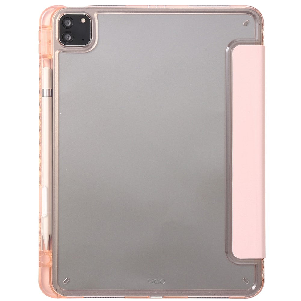 For iPad Pro 13 (2025) / 13 (2024) Tablet Case TPU+Acrylic+PU Drop Protection Cover with Tri-fold Stand