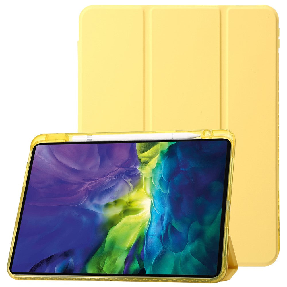 For iPad Pro 13 (2025) / 13 (2024) Tablet Case TPU+Acrylic+PU Drop Protection Cover with Tri-fold Stand