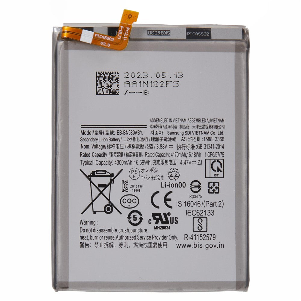 For Samsung Galaxy Note20 / Note20 5G 3.88V 4170mAh Rechargeable Li-Polymer Battery Assembly Part (Encode: EB-BN980ABY)