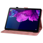 For Lenovo Tab P11 TB-J606F Leather Case Card Slots Lily Flower Pattern Tablet Cover