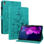 For Lenovo Tab P11 TB-J606F Leather Case Card Slots Lily Flower Pattern Tablet Cover