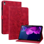 For Lenovo Tab P11 TB-J606F Leather Case Card Slots Lily Flower Pattern Tablet Cover