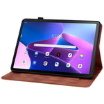 For Lenovo Tab M10 Plus (3rd Gen) Case Lily Flower Design PU Leather Folio Stand Cover