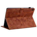 For Lenovo Tab M10 Plus (3rd Gen) Case Lily Flower Design PU Leather Folio Stand Cover