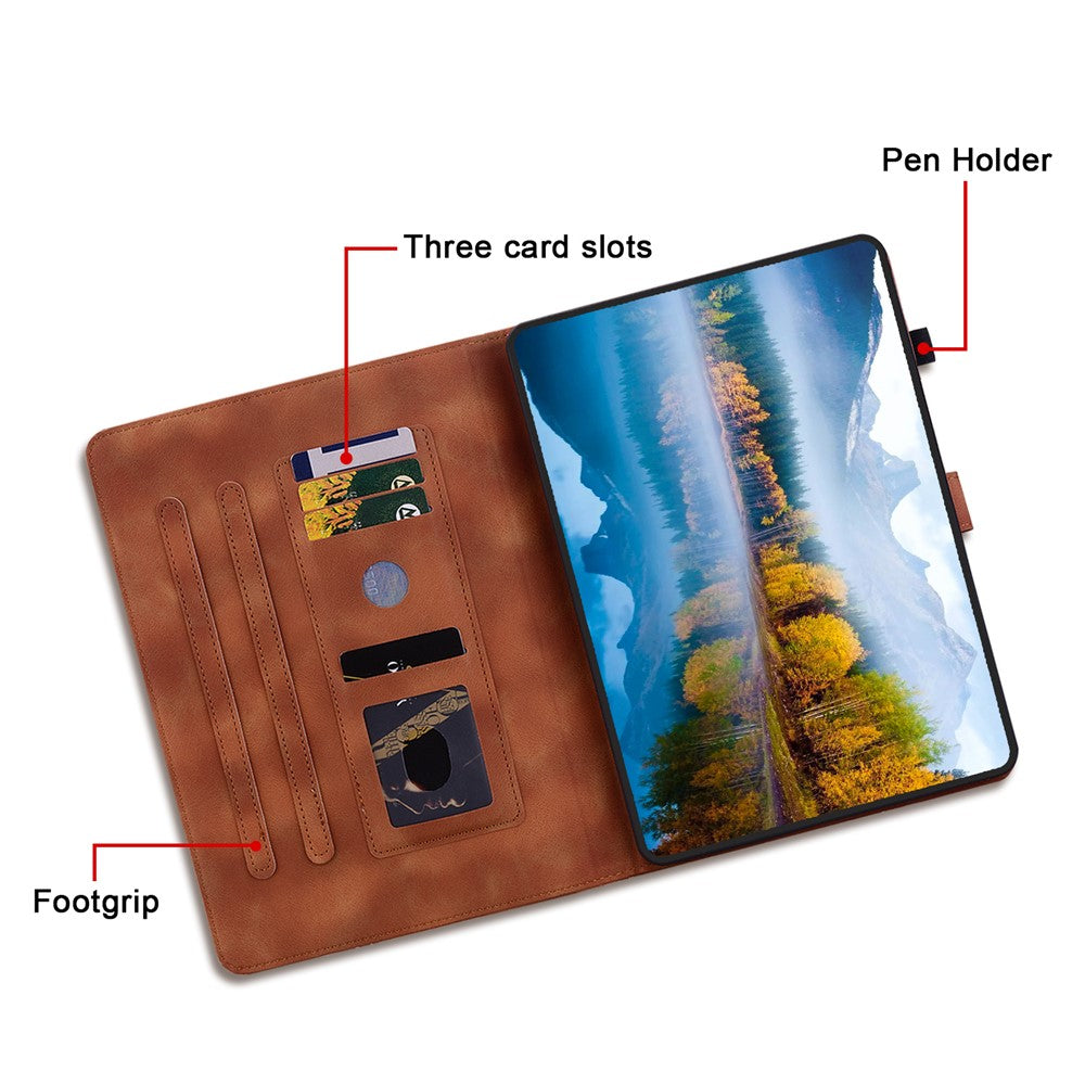 For Lenovo Tab M10 Plus (3rd Gen) Case Lily Flower Design PU Leather Folio Stand Cover
