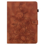 For Lenovo Tab M10 Plus (3rd Gen) Case Lily Flower Design PU Leather Folio Stand Cover