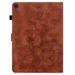 For Lenovo Tab M10 Plus (3rd Gen) Case Lily Flower Design PU Leather Folio Stand Cover