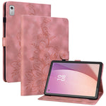 Lenovo Tab M9 TB-310FU Fodral Präglat Lilja Blomma PU Läder Kortplatser Surfplatta Fodral
