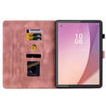 Lenovo Tab M9 TB-310FU Fodral Präglat Lilja Blomma PU Läder Kortplatser Surfplatta Fodral