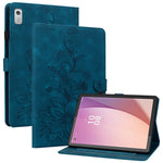 Lenovo Tab M9 TB-310FU Fodral Präglat Lilja Blomma PU Läder Kortplatser Surfplatta Fodral