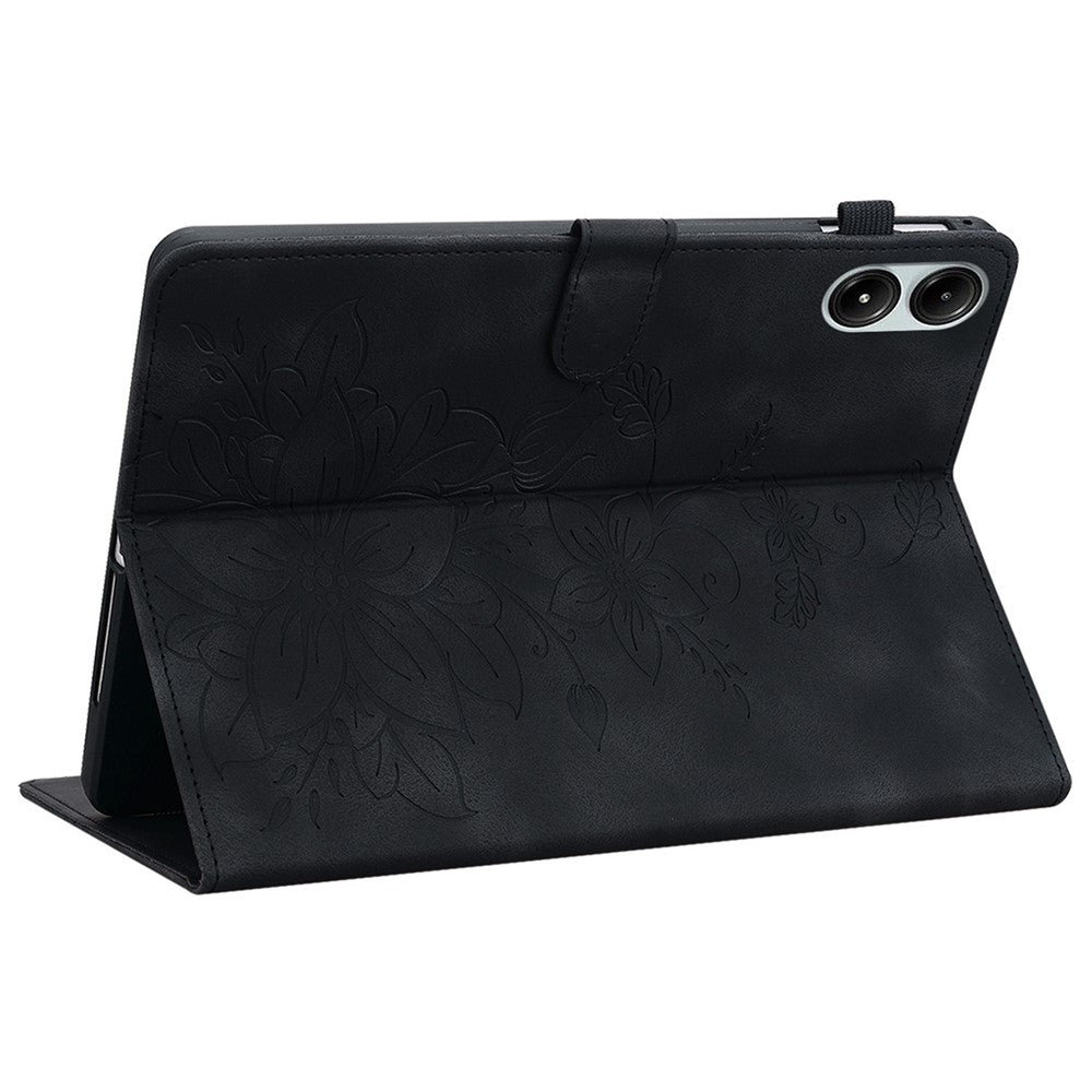 For Xiaomi Redmi Pad Pro / Redmi Pad Pro 5G / Poco Pad Shockproof Case Lily Flower Imprint Leather Tablet Cover
