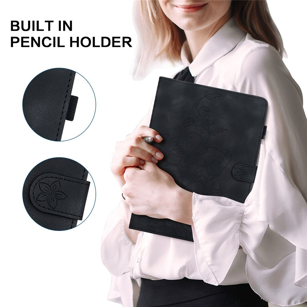 For Xiaomi Redmi Pad Pro / Redmi Pad Pro 5G / Poco Pad Shockproof Case Lily Flower Imprint Leather Tablet Cover