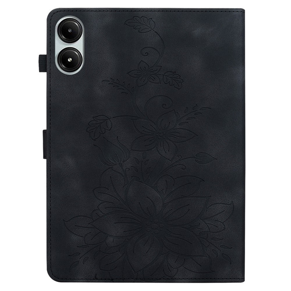 For Xiaomi Redmi Pad Pro / Redmi Pad Pro 5G / Poco Pad Shockproof Case Lily Flower Imprint Leather Tablet Cover