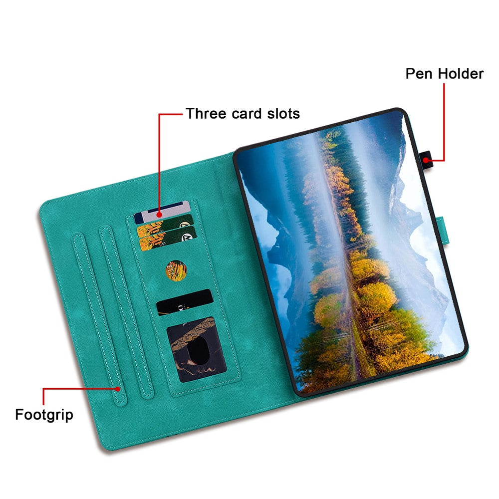 For Lenovo Tab M10 Plus TB-X606F / TB-X606X Case PU Leather Lily Flower Pattern Stand Tablet Cover