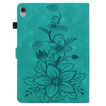 For Lenovo Tab M10 Plus TB-X606F / TB-X606X Case PU Leather Lily Flower Pattern Stand Tablet Cover