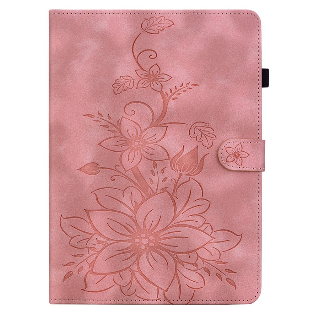 For Xiaomi Pad 6 / Pad 6 Pro Case Stand PU Leather Card Holder Tablet Cover Lily Flower Design