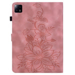 For Xiaomi Pad 6 / Pad 6 Pro Case Stand PU Leather Card Holder Tablet Cover Lily Flower Design