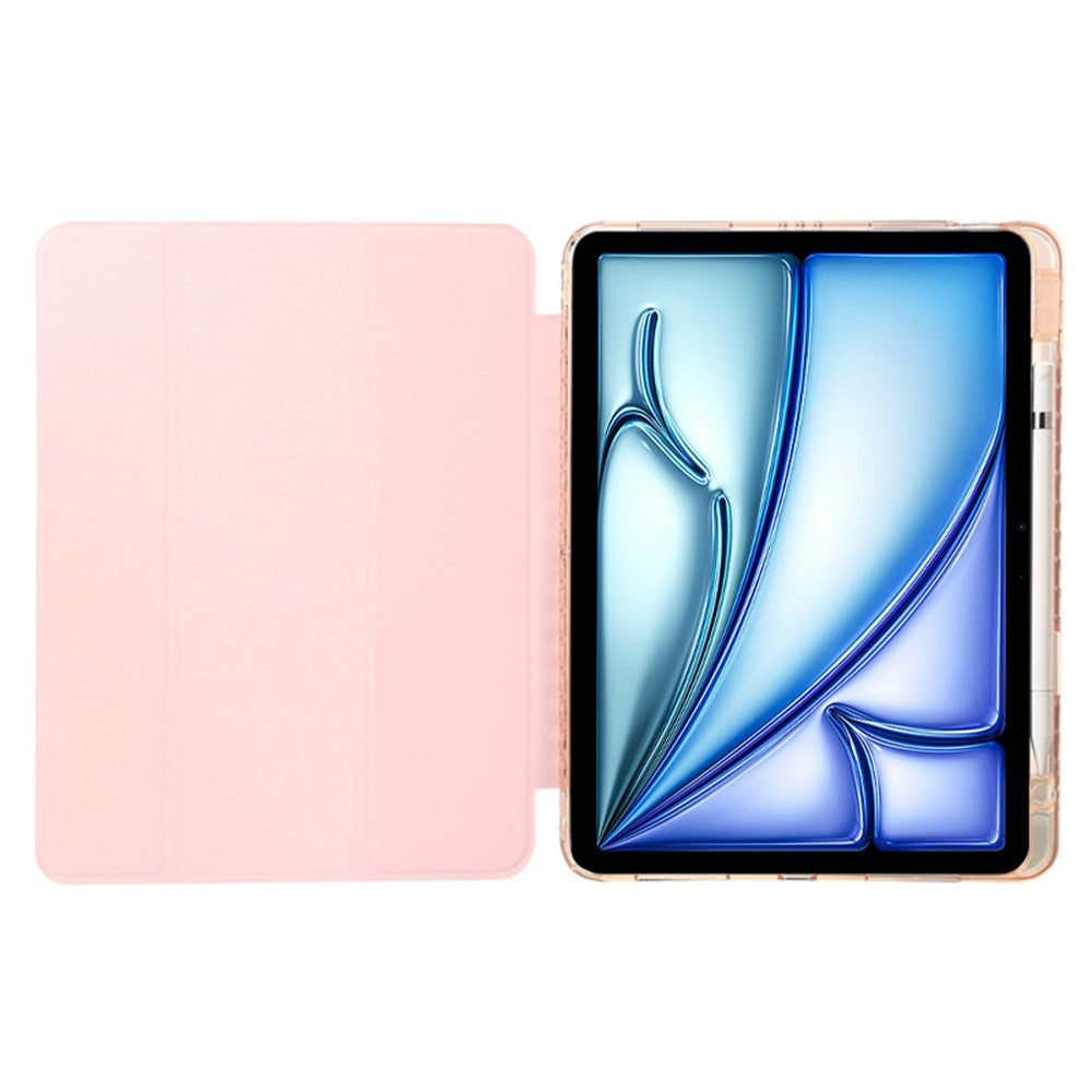 For iPad Air 11 (2026) / (2025) / (2024) Case TPU+PU Leather+Arcylic Tablet Cover Tri-Fold Stand Tablet Protector