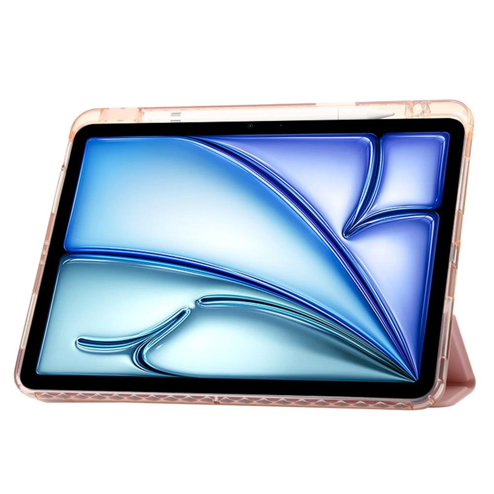 For iPad Air 11 (2026) / (2025) / (2024) Case TPU+PU Leather+Arcylic Tablet Cover Tri-Fold Stand Tablet Protector