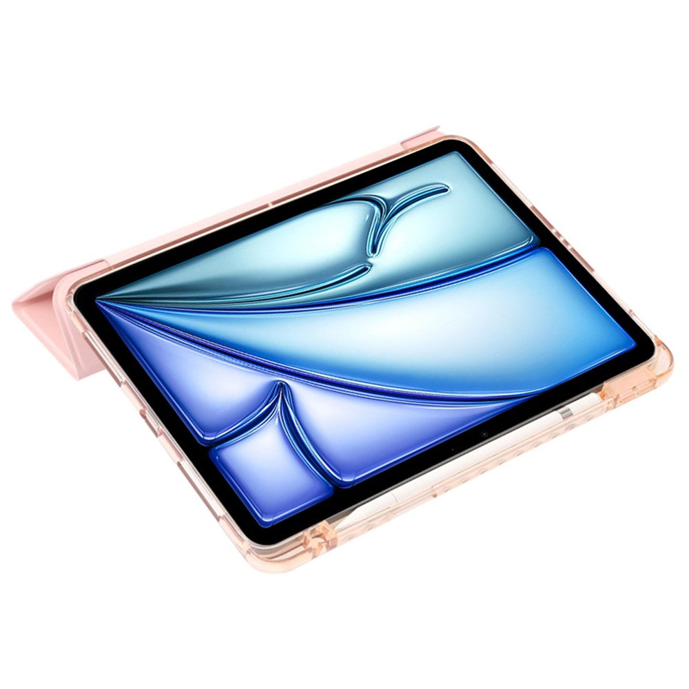 For iPad Air 11 (2026) / (2025) / (2024) Case TPU+PU Leather+Arcylic Tablet Cover Tri-Fold Stand Tablet Protector