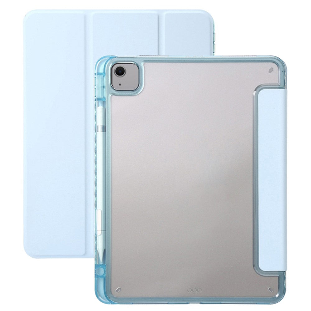 For iPad Air 11 (2026) / (2025) / (2024) Case TPU+PU Leather+Arcylic Tablet Cover Tri-Fold Stand Tablet Protector