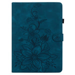 For Samsung Galaxy Tab S10 Lite / S10 FE / S9 FE Leather Case Lily Flower Pattern Stand Protective Tablet Cover
