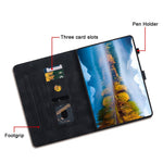 Til Samsung Galaxy Tab S9 / S7 / S8 etui PU-læder+TPU Lily Flower tabletstativ cover