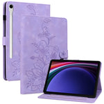 Til Samsung Galaxy Tab S9 / S7 / S8 etui PU-læder+TPU Lily Flower tabletstativ cover