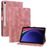 Til Samsung Galaxy Tab S9 / S7 / S8 etui PU-læder+TPU Lily Flower tabletstativ cover