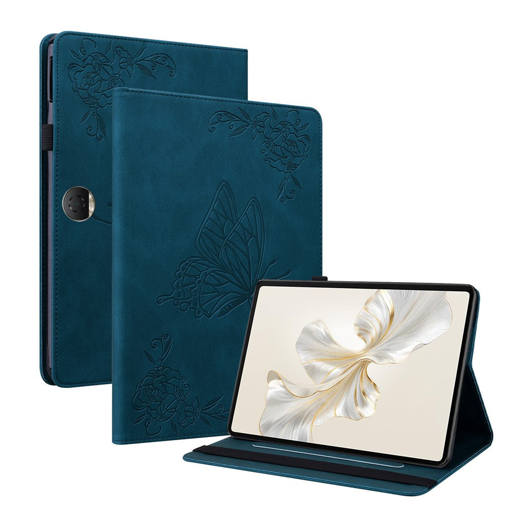 For Honor Pad 9 Case Butterfly Flower Leather Flip Card Slots Tablet Cover