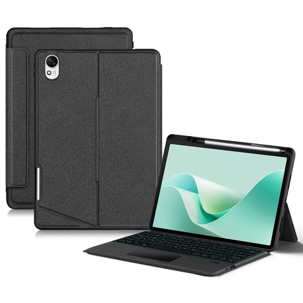 For Huawei MatePad 11.5 S (2026) / (2025) / (2024) Leather Case + Bluetooth-compatible Keyboard with Backlight Trackpad